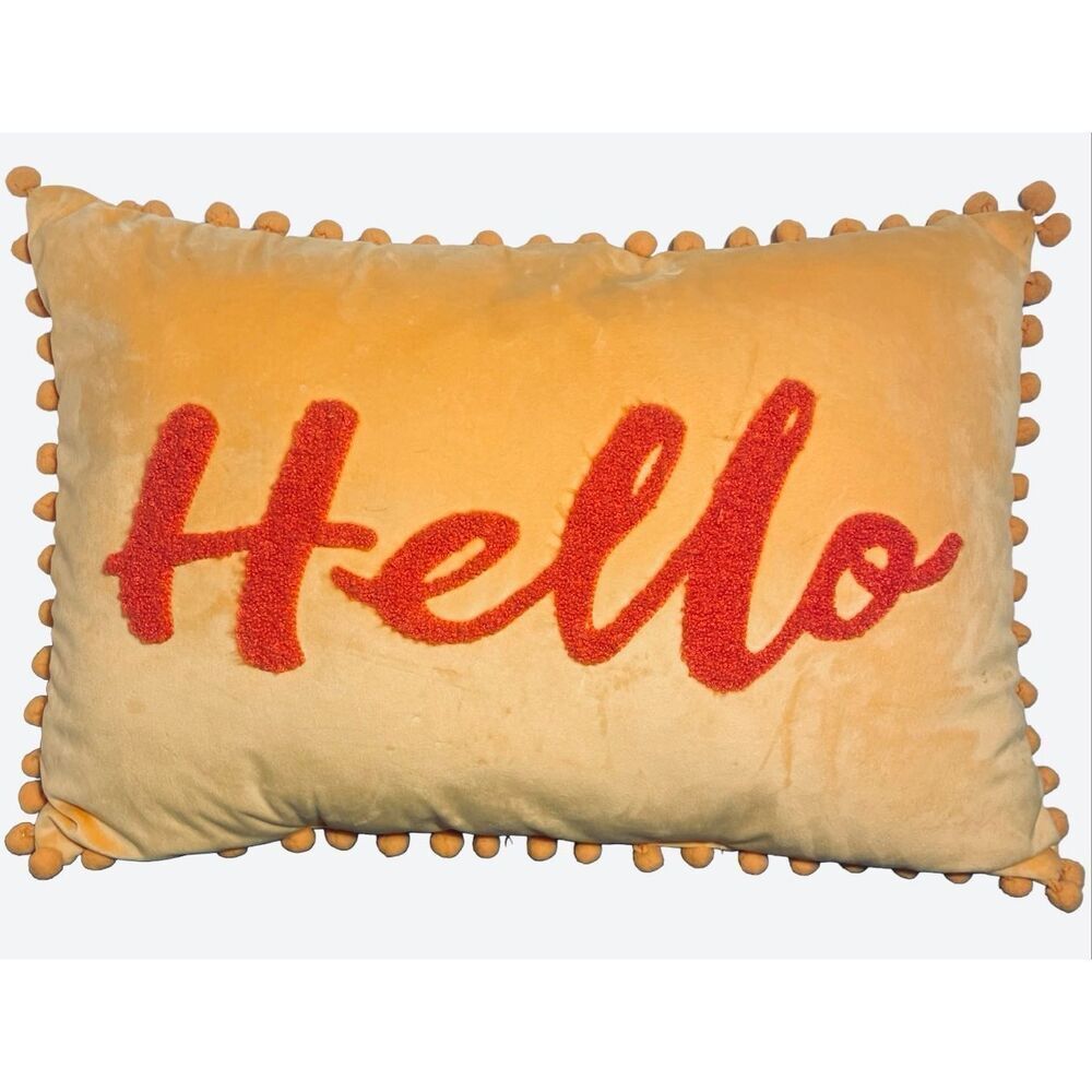 R16 Home Accent ‘Hello’ Pillow